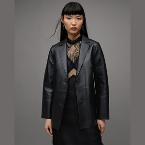 Chaqueta de Motocicleta de Cuero Genuino Ecológica para Mujer, Diseño de Última Moda, Disponible al por Mayor, Chaqueta de Cuero Reversible para Mujer - Product Image 1