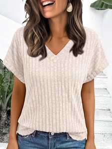 Womens Spring Tops 2026 Summer Dressy Casual Blouses Short Sleeve Cute V Neck Sweater Shirts Fashion Vacation Clothes - Product Image 6