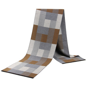 Nouveau cache-cou en polyester à carreaux pour homme 2026, imitation soie brossée, écharpe polyvalente et chaude, style professionnel pour l'hiver - Product Image 2