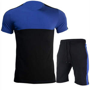 Ensemble de survêtements de sport d'été pour hommes, vente en gros, personnalisable avec LOGO, T-shirt et short, tenue de gym, course à pied, entraînement, vêtements de sport - Product Image 5