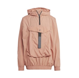 100% poliéster al por mayor de talla grande pulóver con capucha chaqueta a prueba de viento transpirable Casual al aire libre Patchwork Nylon chaqueta cortavientos - Product Image 1