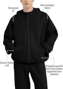 Veste polaire zippée pour homme 350 g/m² en coton et polyester épais, personnalisable avec logo, pour l'hiver – Commande en gros – Pakistan Micah Corporation - Product Image 4