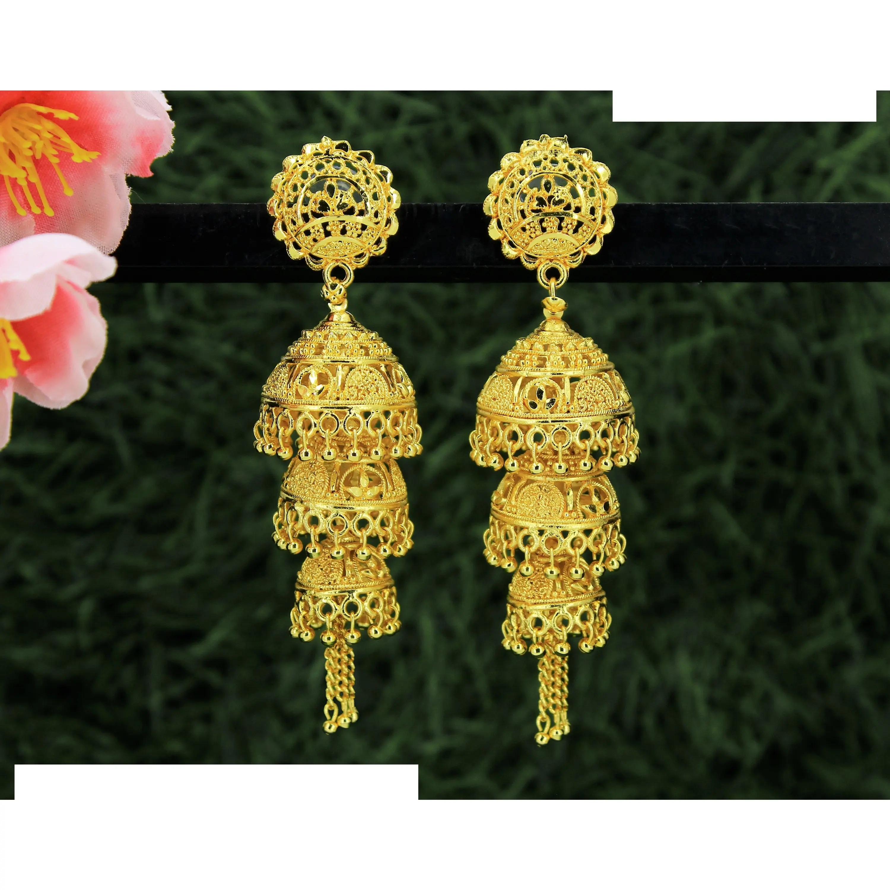 earrings gold plated designer saudi dubai indian jewelry set earrings artificial new design earrings for women