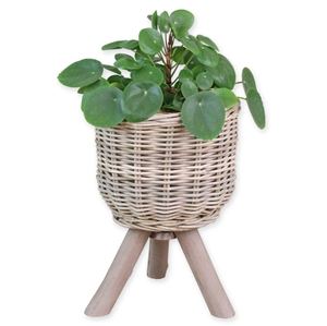Fabricant vietnamien de pots de rangement au sol en rotin de style rétro avec poignées, tissés à la main, écologiques - Product Image 5