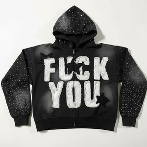 เสื้อฮู้ดผู้ชายสไตล์อินเทรนด์ เหมาะสำหรับสวมใส่ทุกวัน แฟชั่นสตรีทสไตล์ ชุดลำลอง ผ้าฝ้ายผสม - Product Image 1