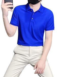 Camiseta Polo de Algodón Peinado de Alta Calidad, Manga Corta, Informal, para Hombre, Media Manga, Ropa Masculina, Color Sólido - Product Image 5