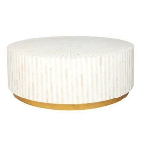 ILAHI's Bone Inlay <b>Table</b> Modern Design Agate Detailing <b>Storage</b> Portable Home Furniture - Product Image 2