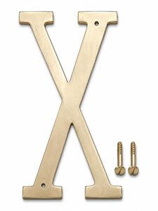 Letra X con tornillos, letra dorada del alfabeto para el hogar, oficina, hotel, placa con nombre, letrero de pared, letrero para puerta, letra metálica resistente al óxido - Product Image 2