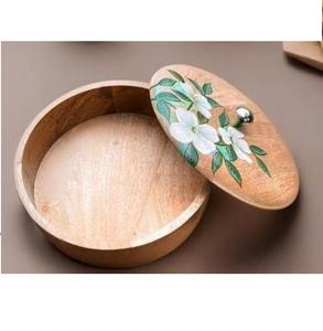 Olla decorativa de madera de diseño atractivo, de alta calidad, para servir roti, cesta de almacenamiento de roti para la mesa, olla para servir roti. - Product Image 6