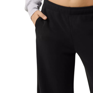 Women <b>Black</b> Wide <b>Leg</b> Fleece Sweatpants Elastic Waist Loose Fit Casual Soft Winter Lounge <b>Straight</b> <b>Leg</b> <b>Trousers</b> - Product Image 6
