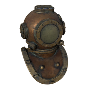 Casco de Buceo de Hierro, Adorno de Patrimonio Costero para Decoración de Inspiración Marina, Arreglos Náuticos y Temática Oceánica - Product Image 3