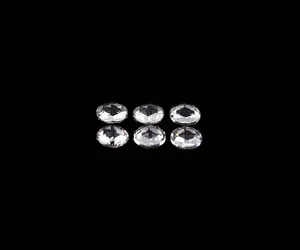 Diamantes Sueltos Redondos Blancos con Corte Rosa, Cultivados en Laboratorio, Color E, VVS2, 5.5mm, HPHT CVD, 3.97TCW, 6 Piezas, Piedras Decorativas Únicas para Joyería Fina - Product Image 2