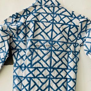Nueva Llegada: Conjunto de Pijama de Algodón 100% Indio para Mujer, Estampado a Mano, de Secado Rápido, Cuello en V, Manga Larga, Cierre de Botones - Product Image 4
