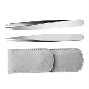 แหนบตัดขนตา Morje Surgical MS-ET-0007 ทำจากสแตนเลสอย่างดี ปลายเรียบ จับถนัดมือ ความยาว 10 มม. พร้อมซองหนังสีเทา - Product Image 5