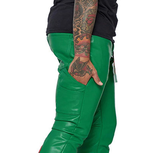 Pantalones de Cuero Vacuno para Hombre, Ligeros, Transpirables, de Secado Rápido, Tejido Suave, Diseño de Cintura Alta de Primera Calidad - Product Image 5