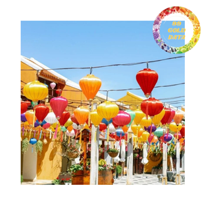 Lanternes suspendues décoratives en soie avec des choix de couleurs vibrantes pour les célébrations, les mariages et les maisons festives - Product Image 3