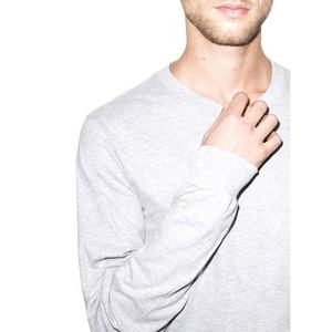 T-shirts pour hommes imprimés avec logo personnalisé vente en gros écologique 200g col en O à manches longues doux OEM Service fournisseur pakistanais 100% - Product Image 2