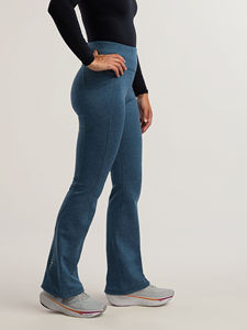 Pantalon de survêtement évasé pour femme, taille basse, décontracté, ajouré, respirant, léger, en polaire, style athlétique - Product Image 2