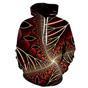 Sweat à capuche en polaire à sublimation numérique pour l'automne, design streetwear complet, personnalisable, en polyester/coton, avec fermeture éclair - Product Image 3