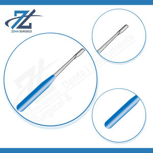 Elevador periostal recto manual de acero inoxidable con mango de acetal azul Suregrip de 195 mm de largo, instrumento quirúrgico fabricado en Pakistán - Product Image 4