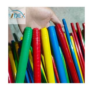 Venta directa de fábrica, económica, 120cm, eucalipto recubierto de PVC, manijas largas de escoba de madera, herramientas de limpieza para jardines domésticos - Product Image 5