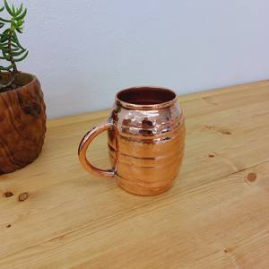 Taza de Cobre Martillado de 400 ml, Hecha a Mano, Ecológica, a Prueba de Fugas, Reutilizable, Taza de Cerveza Clásica, Decoración para el Hogar, Bar, Fiestas, Cocina, Regalo - Product Image 5