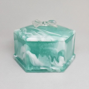 Boîte à Bijoux Artisanale de Luxe en Résine Florale, Organisateur de Rangement pour Bijoux, Petite Boîte à Bijoux Personnalisée en Résine pour Intérieurs Modernes - Product Image 1