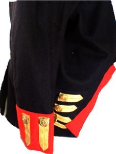 Red <b>Black</b> Historical Style <b>Men</b> Jacket Decorative Button Reproduction Royal Artillery Tunic C 1812 <b>Coats</b> - Product Image 4