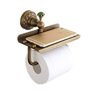 Porte-papier toilette unique en métal avec design portable et autoportant, idéal pour les salles de bain sans espace mural suffisant - Product Image 3