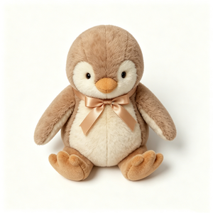 Peluche de pingüino, Pingüino de peluche, Peluche suave de pingüino, Peluche de pingüino marrón, Juguete de peluche para abrazar de pingüino - Product Image 4