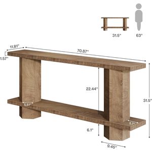 Consolle in Legno da 71 Pollici per Ingresso e Soggiorno, Tavolo da Divano Dietro il Divano - Product Image 5