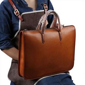 Sacoche personnalisée en cuir véritable pour ordinateur portable, sacs à main finition naturelle, vache véritable, buffle, animaux, dernier design uni, étanche - Product Image 1