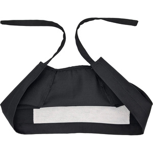 Black Polyester/Cotton Surgical <b>Cap</b> Knitted Unisex Hospital Uniform Accessory with Button Tie Back Needle Detection Drain Sports - Product Image 6