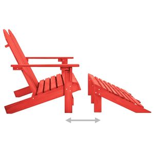 Juego de muebles de patio de madera de abeto rojo y silla Adirondack de 2 plazas - Product Image 5