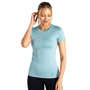 High Quality <b>Plain</b> Custom Logo Women Regular Fit Lightweight for Stretchable All Seasons Gym T-Shirts Breathable Eco-Friendly - Product Image 1