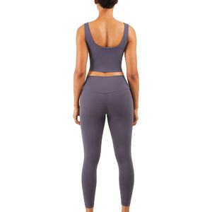 Conjuntos de Yoga para Mujer Ajustables, Nuevo Diseño, Color Personalizado, Alto Rendimiento, Diseño Superior, Calidad Premium, Sólidos, 2 Piezas, Ecológicos - Product Image 6