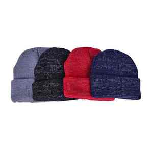 Bonnet en tricot rouge personnalisé avec logo pour hommes et femmes, bonnet thermique doux d'hiver à revers, bonnet chaud de pêcheur, vente en gros de couvre-chefs - Product Image 5