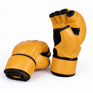 Guantes de Entrenamiento de MMA con Logotipo Personalizado, de Cuero PU con Cordones en los Dedos, que Absorben la Humedad, Equipo de Combate - Product Image 2