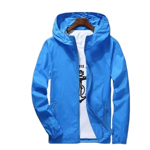 Veste imperméable coupe-vent pour homme à capuche, fermeture éclair intégrale, doublée, légère, 100% coton, écologique, vente chaude - Product Image 6