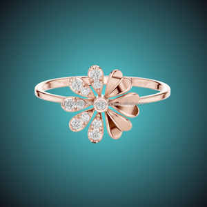 KRINA JEWELRY Bague en diamant CVD de luxe 10 carats en or pour fiançailles - Product Image 1