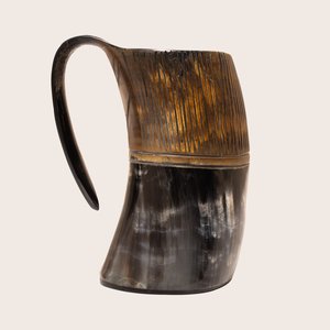 Mug en corne de buffle de luxe – Tasse à café artisanale en corne de buffle bio, gobelet sculpté étanche - Product Image 5