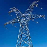 Tour de transmission électrique 132kv/200kv certifiée ISO9001, galvanisée à chaud
