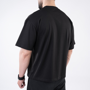 T-shirt d'été pour homme, coupe ample, manches courtes, respirant, en polyester/coton, motif uni, coupe classique - Product Image 3