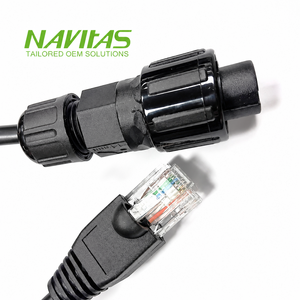 Cable Ethernet Industrial M12 de 10 Pines con Codificación A a RJ45 Cat5e, IP67 Impermeable, para PLC, Sensor, Automatización de Fábrica, Ensamblaje OEM Personalizado - Product Image 3