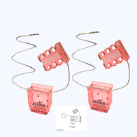 Sceau de sécurité double verrouillage en polycarbonate JHAS, durable, 17x20mm, pour compteurs d'eau, de gaz et d'électricité (Modèle TL-PC)