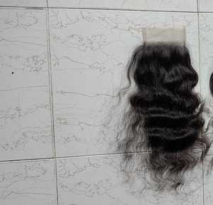 Vendeur indien direct d'usine cheveux Remy bruts à cuticule alignée HD Lace 4x4 5x5 6x6 7x7 fermeture prix de gros - Product Image 1