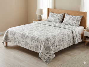 Cubrecama Floral con Estampado de Pájaros, Estilo Bohemio, Moderno, para Todas las Estaciones, de Mezclilla Estampada, con Relleno de Algodón Hecho a Mano, para Uso Doméstico - Product Image 4
