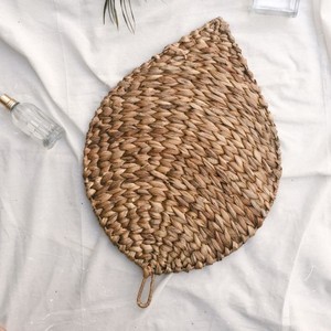 Bohemian Leaf Shape Handmade Woven <b>Rattan</b> Coaster Natural Heat Insulation <b>Table</b> Mat Coffee Cup Boho <b>Dining</b> Kitchen Home Decor - Product Image 1