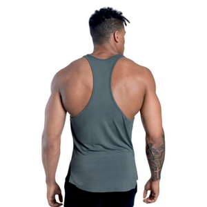 Débardeur homme personnalisable de haute qualité pour le sport, la gym, l'entraînement, séchage rapide, spandex/coton, couleur unie, impression numérique - Product Image 4