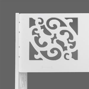 Scarpiera Bianca a Sei Livelli Intagliata con Design in Legno e Pannelli in Plastica - Product Image 5